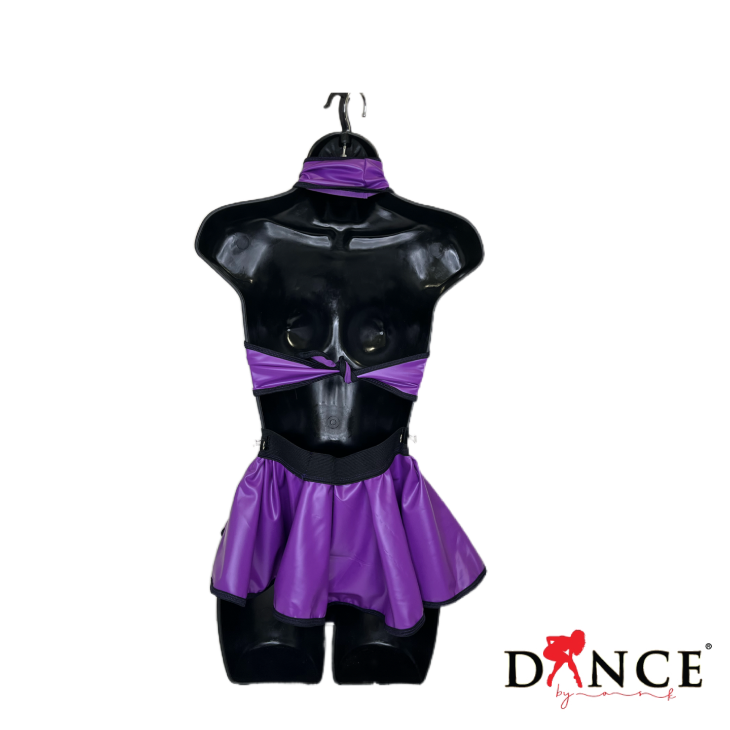 Mini Flare skirt Faux Leather 2pc