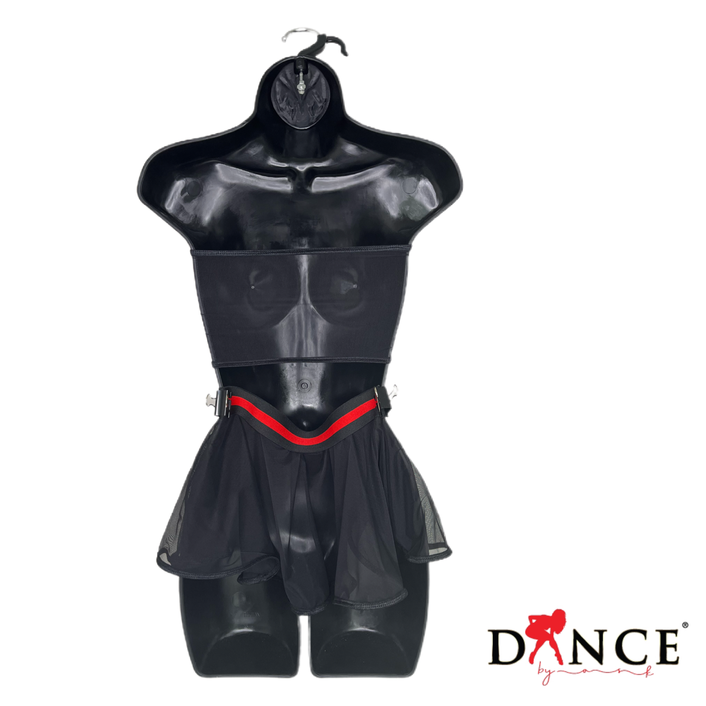 Mini Flare skirt sheer tube top 2pc