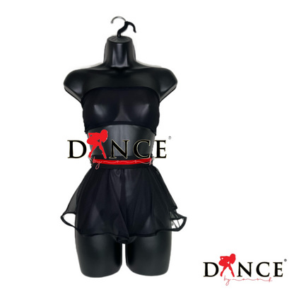 Mini Flare skirt sheer tube top 2pc